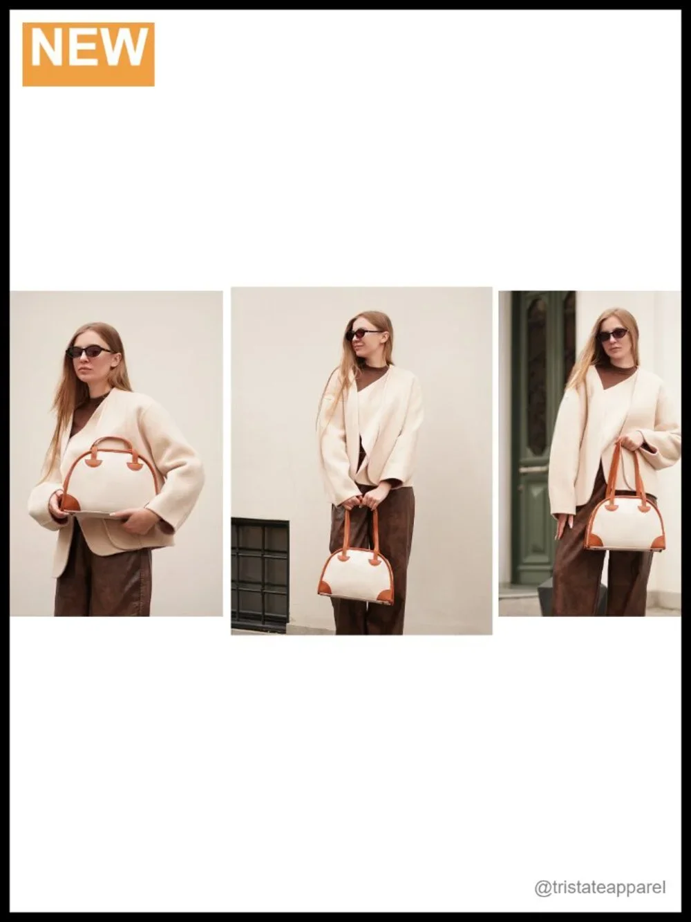 Vegan Leather Retro Bowling Satchel Handbag Women's Top Handle Purses & Bags